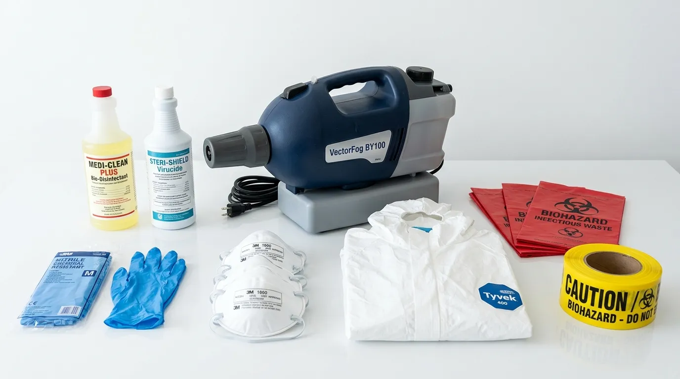 Professional biohazard remediation crew working in Gulf Breeze